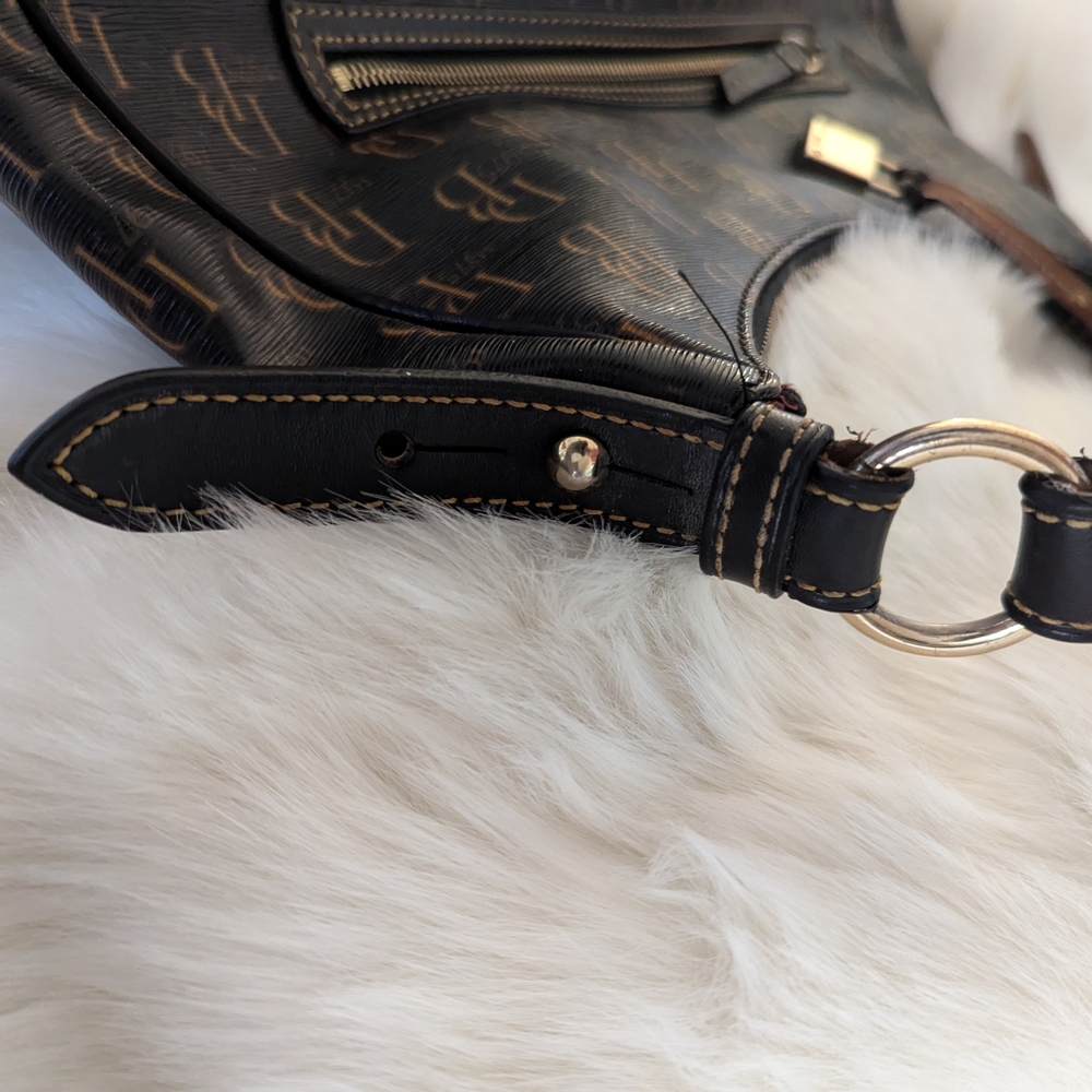Dooney & Bourke 1975 Collins Black and Brown Women's Designer Bag Purse Luxury - Picture 13 of 13